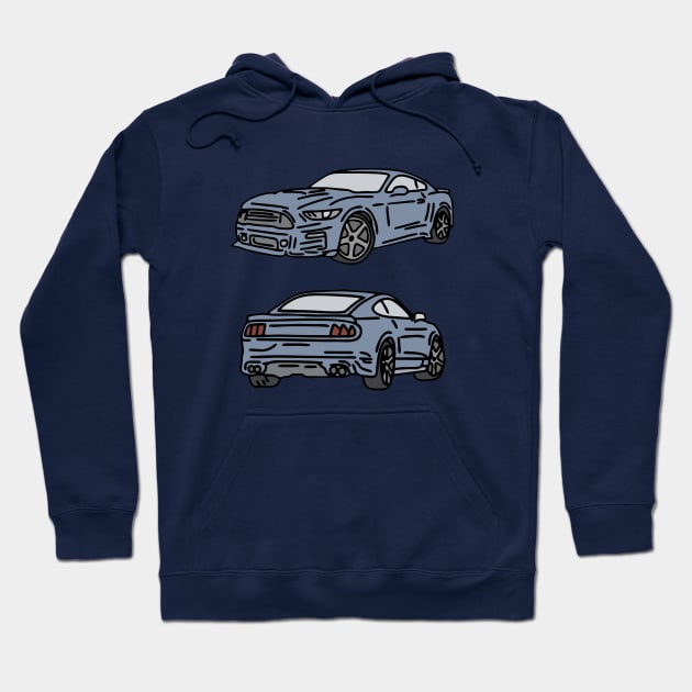 muscle car Hoodie by fokaction